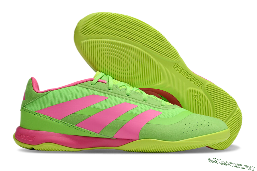 Men's Adidas Predator 24 Elite IC Football Shoes - Yellow/Pink 2