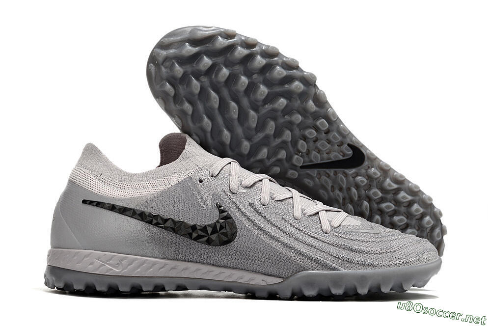 Men's Nike Phantom GX 2 Elite TF Football Shoes - Grey/Black 2