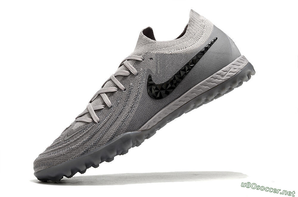 Men's Nike Phantom GX 2 Elite TF Football Shoes - Grey/Black 5