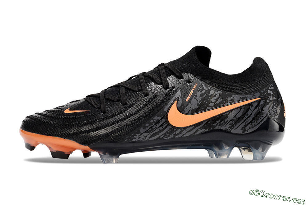 Men's Nike Phantom Luna Elite NU FG Football Boots - Black/Grey/Orange 0