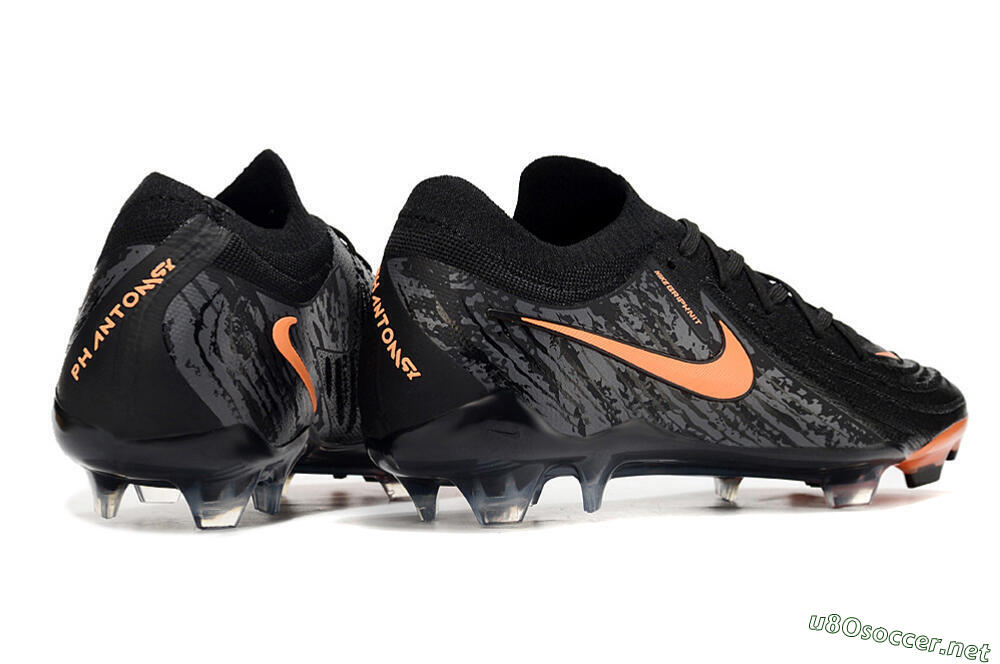 Men's Nike Phantom Luna Elite NU FG Football Boots - Black/Grey/Orange 6