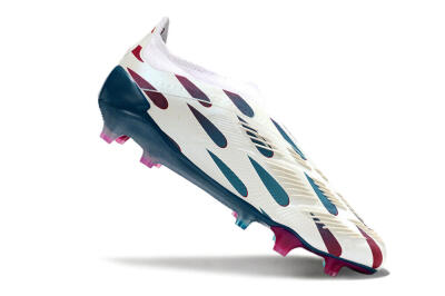 Men's Adidas Predator 24 Elite Laceless FG Football Boots - Beige/Blue/Red