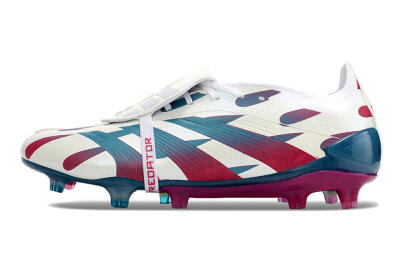 Men's Adidas Predator Elite Foldover Tongue FG Football Boots - White/Blue/Red