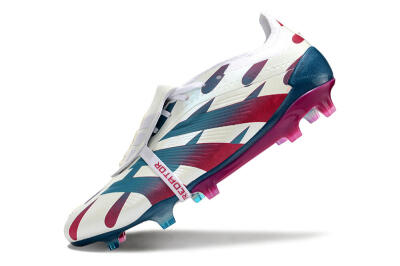 Men's Adidas Predator Elite Foldover Tongue FG Football Boots - White/Blue/Red