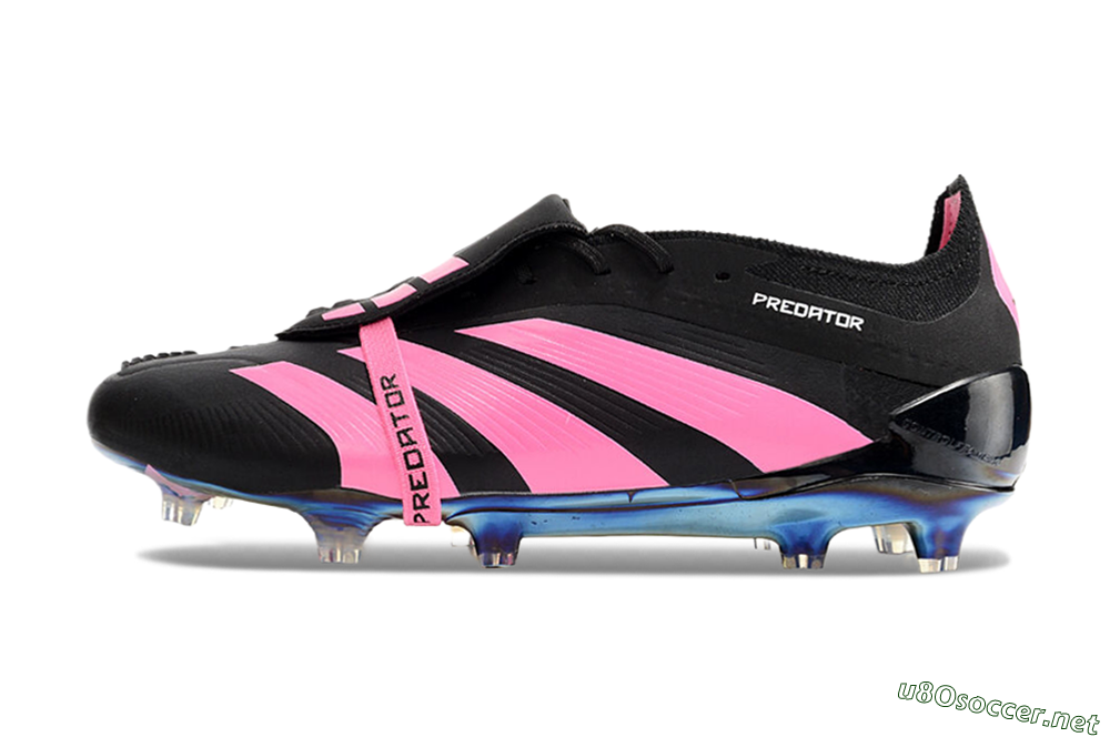Men's Adidas Predator Elite Foldover Tongue FG Football Boots - Black/Pink/Gold 0