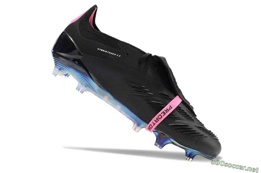 Men's Adidas Predator Elite Foldover Tongue FG Football Boots - Black/Pink/Gold 4