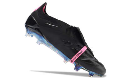 Men's Adidas Predator Elite Foldover Tongue FG Football Boots - Black/Pink/Gold