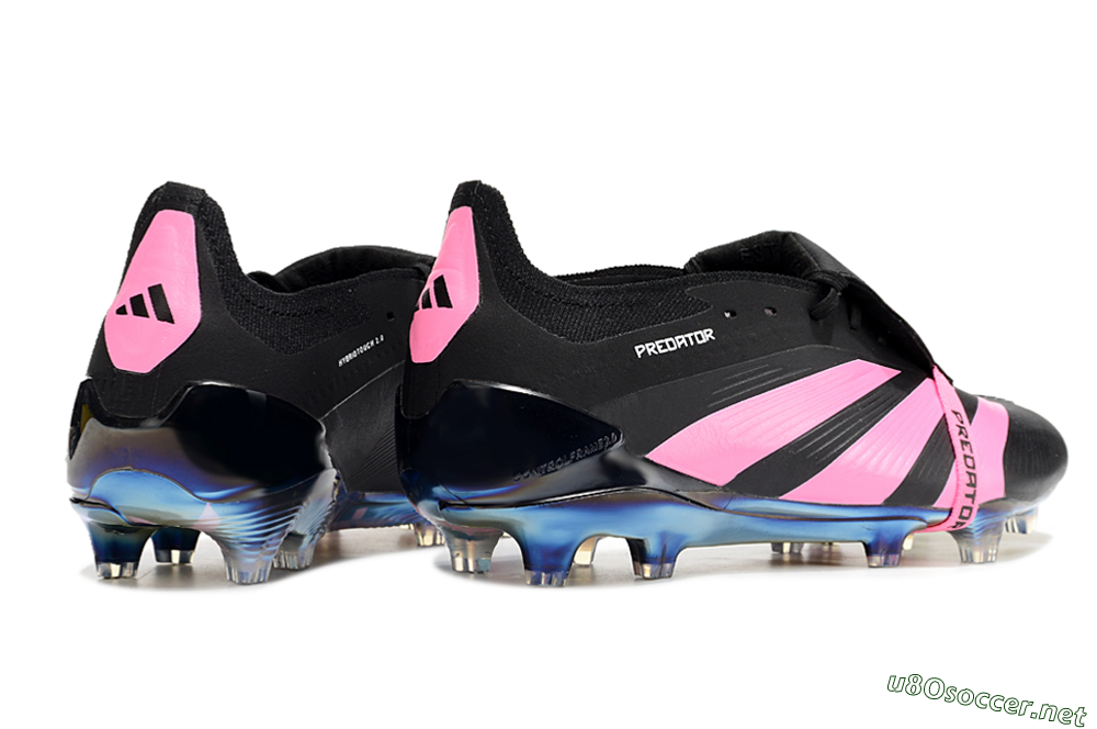 Men's Adidas Predator Elite Foldover Tongue FG Football Boots - Black/Pink/Gold 6