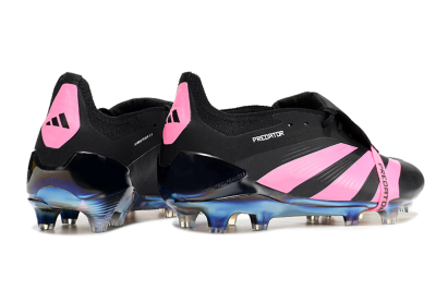 Men's Adidas Predator Elite Foldover Tongue FG Football Boots - Black/Pink/Gold