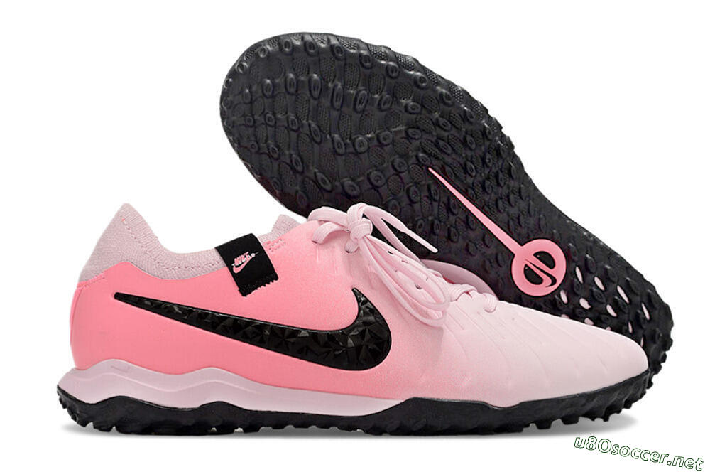 Men's Nike Tiempo Legend 10 Pro TF Football Shoes - Pink/Black/White 2