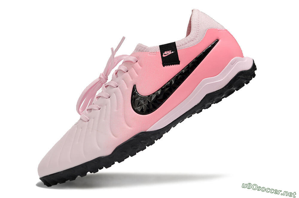 Men's Nike Tiempo Legend 10 Pro TF Football Shoes - Pink/Black/White 5