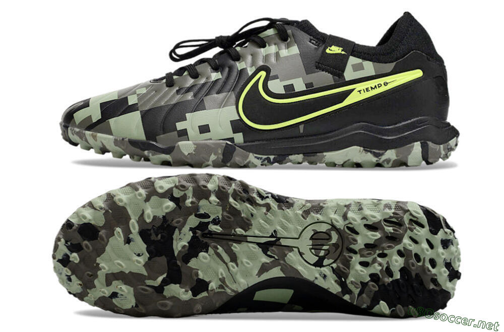 Men's Nike Tiempo Legend 10 Pro TF Football Shoes - Camo/Black/Yellow 1
