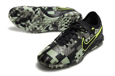 Men's Nike Tiempo Legend 10 Pro TF Football Shoes - Camo/Black/Yellow