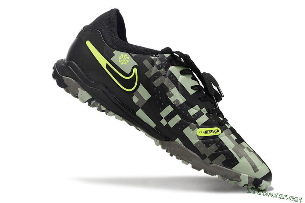 Men's Nike Tiempo Legend 10 Pro TF Football Shoes - Camo/Black/Yellow 4