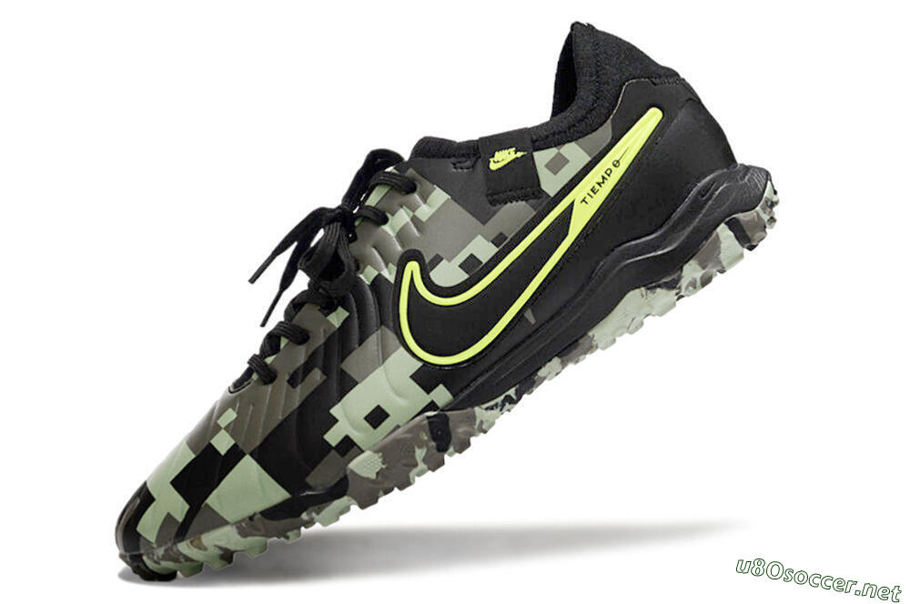 Men's Nike Tiempo Legend 10 Pro TF Football Shoes - Camo/Black/Yellow 5