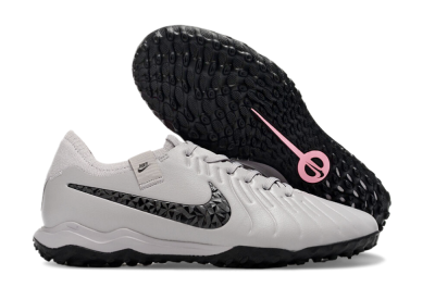 Men's Nike Tiempo Legend 10 Pro TF Football Shoes - Grey/Black/Pink