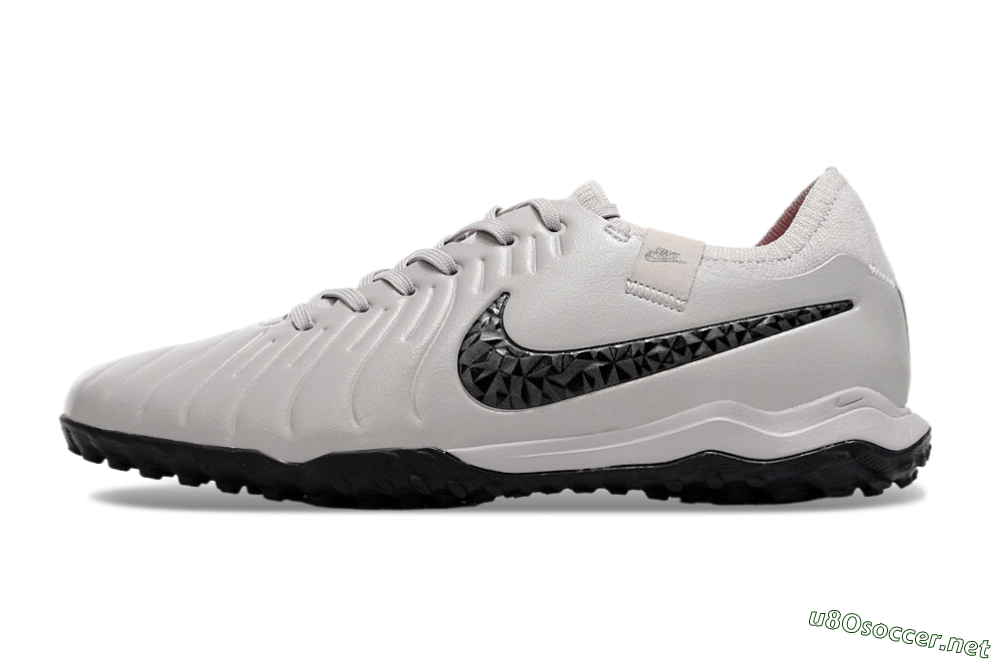 Men's Nike Tiempo Legend 10 Pro TF Football Shoes - Grey/Black/Pink 0