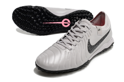 Men's Nike Tiempo Legend 10 Pro TF Football Shoes - Grey/Black/Pink