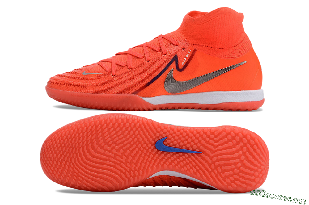 Men's Nike Phantom Luna Elite NU IC Football Shoes - Red/Silver/White 1