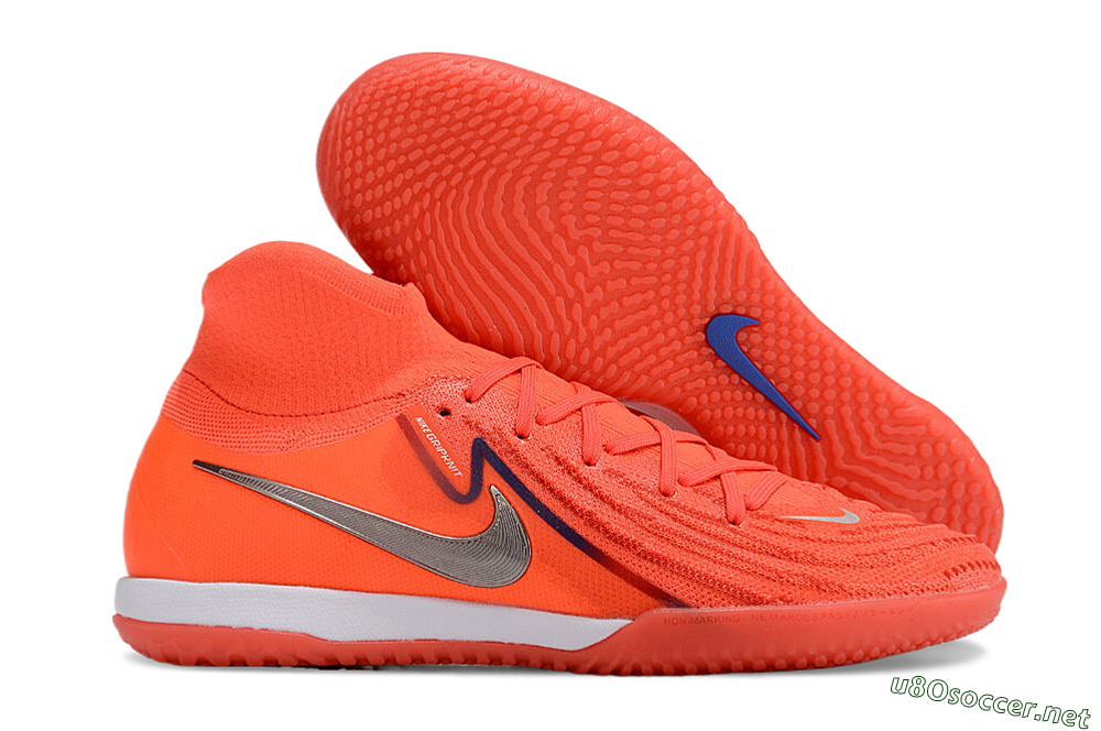 Men's Nike Phantom Luna Elite NU IC Football Shoes - Red/Silver/White 2