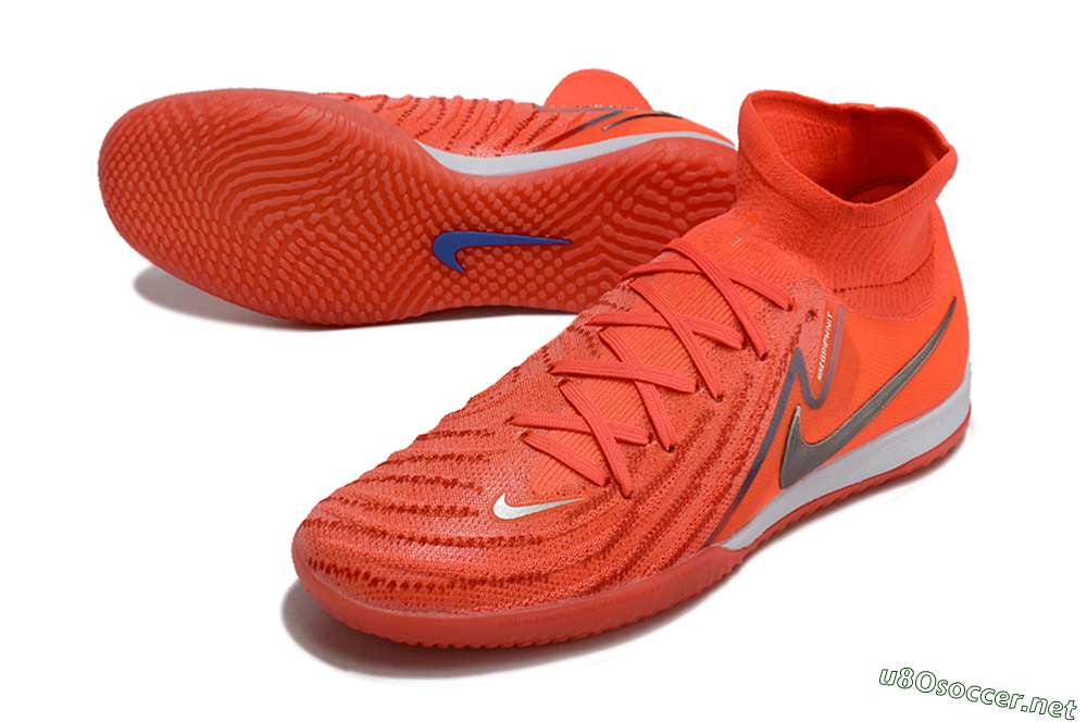 Men's Nike Phantom Luna Elite NU IC Football Shoes - Red/Silver/White 3