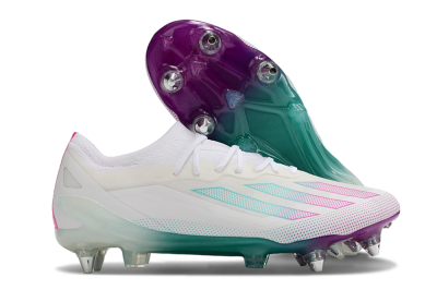 Men's Adidas X Crazyfast.1 SG Football Boots - White/Purple/Jade