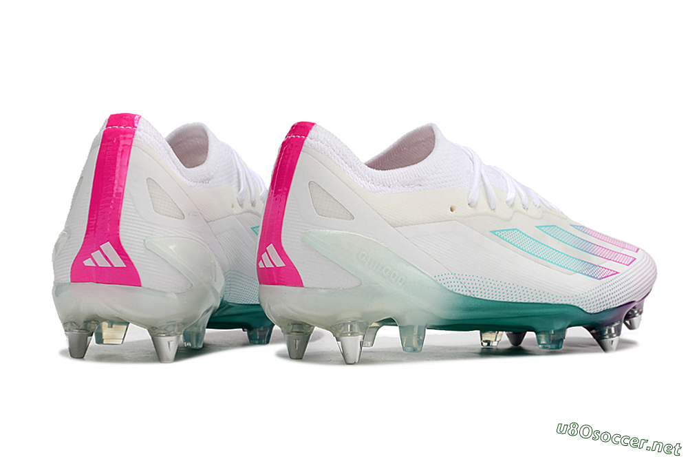 Men's Adidas X Crazyfast.1 SG Football Boots - White/Purple/Jade 6