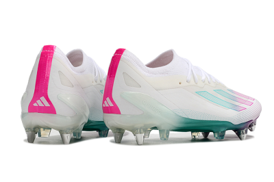 Men's Adidas X Crazyfast.1 SG Football Boots - White/Purple/Jade