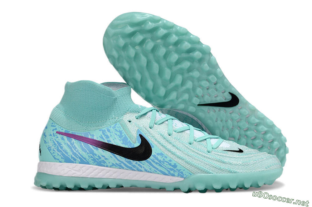 Men's Nike Phantom Luna Elite NU TF Football Shoes - Jade/Blue/Black 2