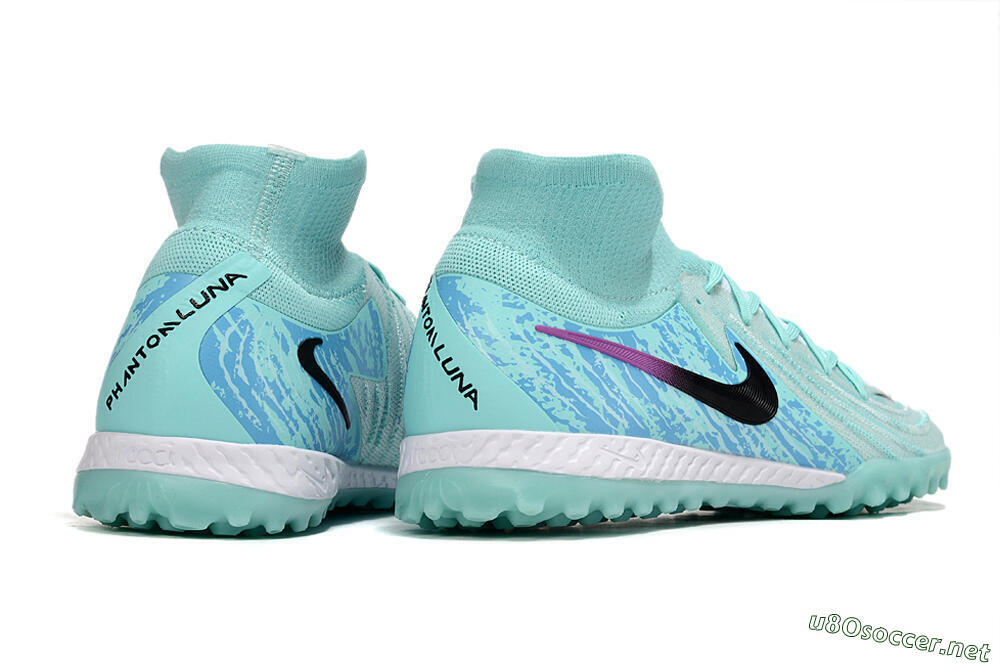 Men's Nike Phantom Luna Elite NU TF Football Shoes - Jade/Blue/Black 6