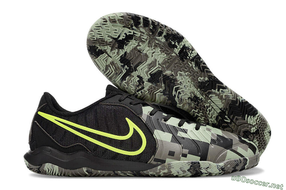 Men's Nike Tiempo Legend 10 Academy IC Football Shoes - Camo/Black/Yellow 2