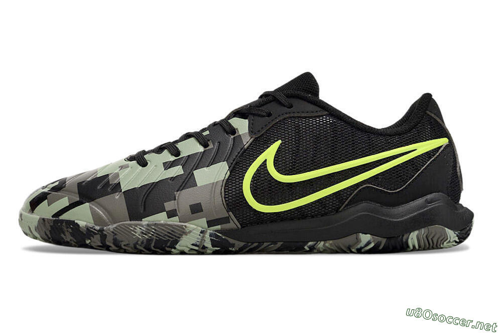 Men's Nike Tiempo Legend 10 Academy IC Football Shoes - Camo/Black/Yellow 0