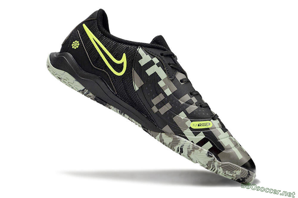 Men's Nike Tiempo Legend 10 Academy IC Football Shoes - Camo/Black/Yellow 4
