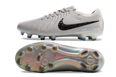 Men's Nike Tiempo Legend 10 Elite FG Football Boots - Grey/Black/Gold