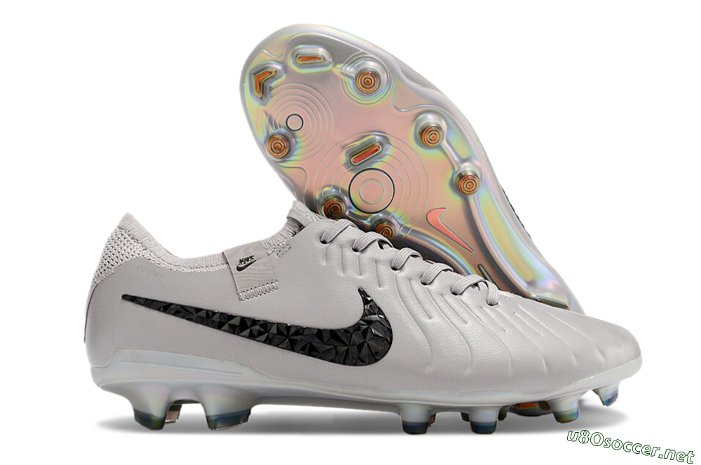 Men's Nike Tiempo Legend 10 Elite FG Football Boots - Grey/Black/Gold 2