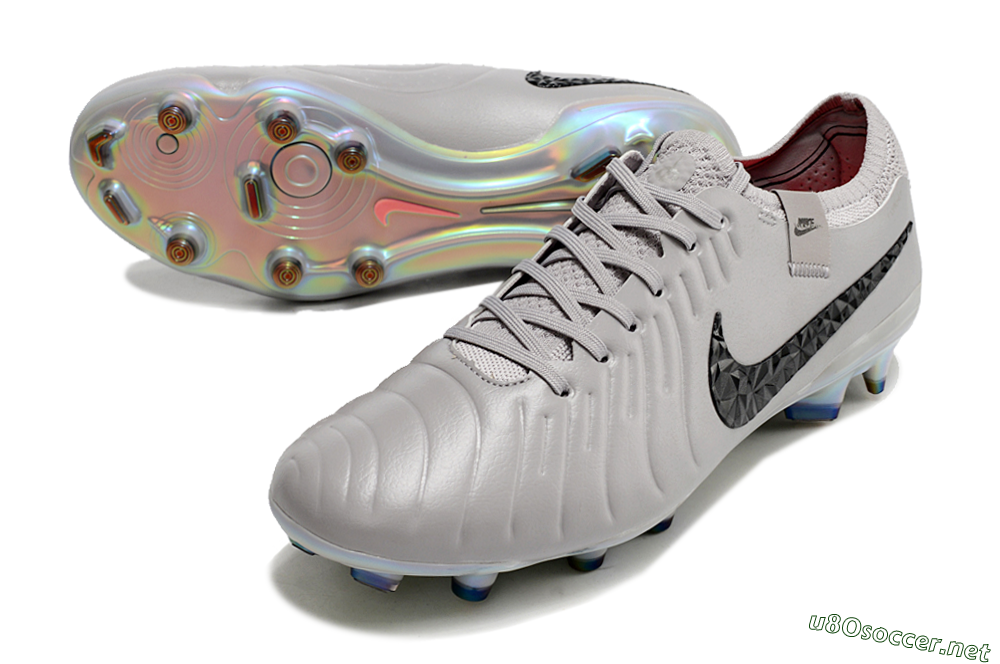 Men's Nike Tiempo Legend 10 Elite FG Football Boots - Grey/Black/Gold 3