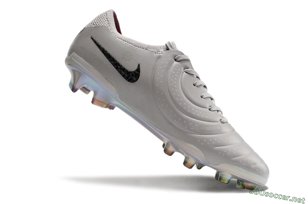 Men's Nike Tiempo Legend 10 Elite FG Football Boots - Grey/Black/Gold 4