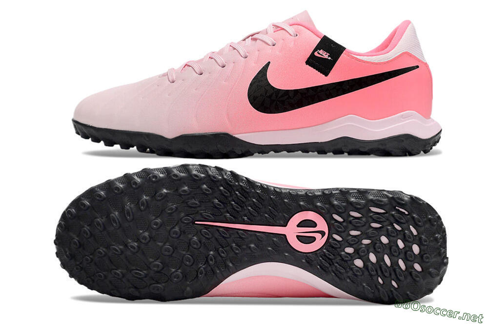 Men's Nike Tiempo Legend 10 Academy TF Football Shoes - Pink/Black/White 1