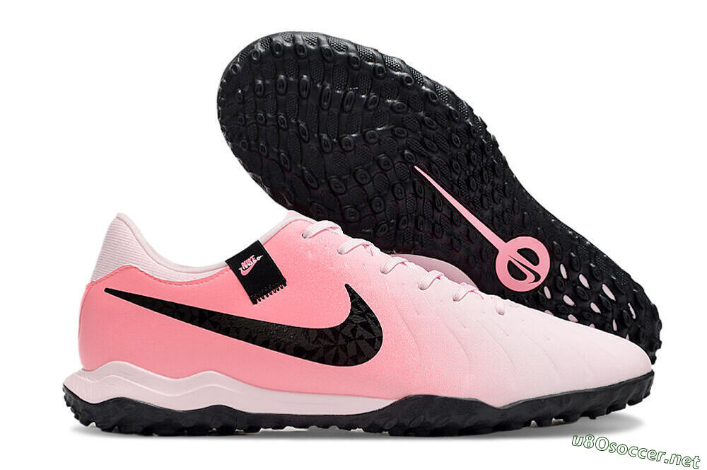 Men's Nike Tiempo Legend 10 Academy TF Football Shoes - Pink/Black/White 2