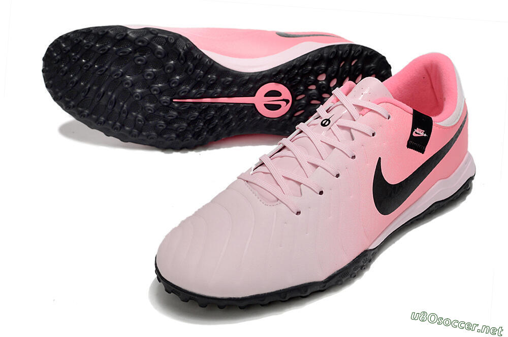 Men's Nike Tiempo Legend 10 Academy TF Football Shoes - Pink/Black/White 3