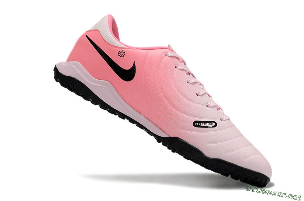 Men's Nike Tiempo Legend 10 Academy TF Football Shoes - Pink/Black/White 4