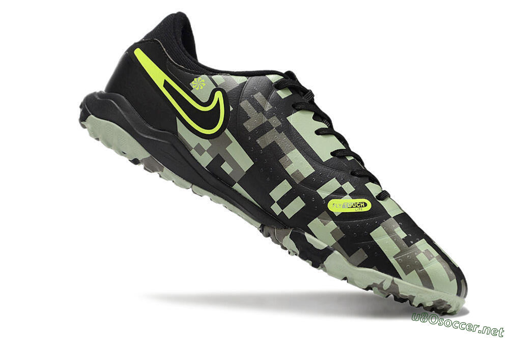 Men's Nike Tiempo Legend 10 Academy TF Football Shoes - Camo/Yellow 4