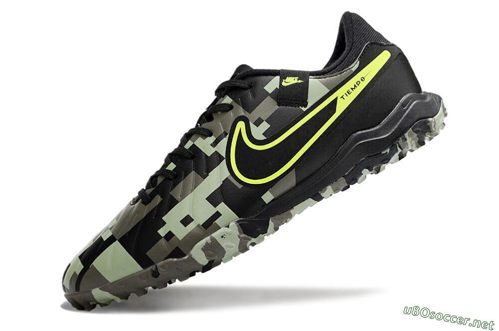Men's Nike Tiempo Legend 10 Academy TF Football Shoes - Camo/Yellow 5