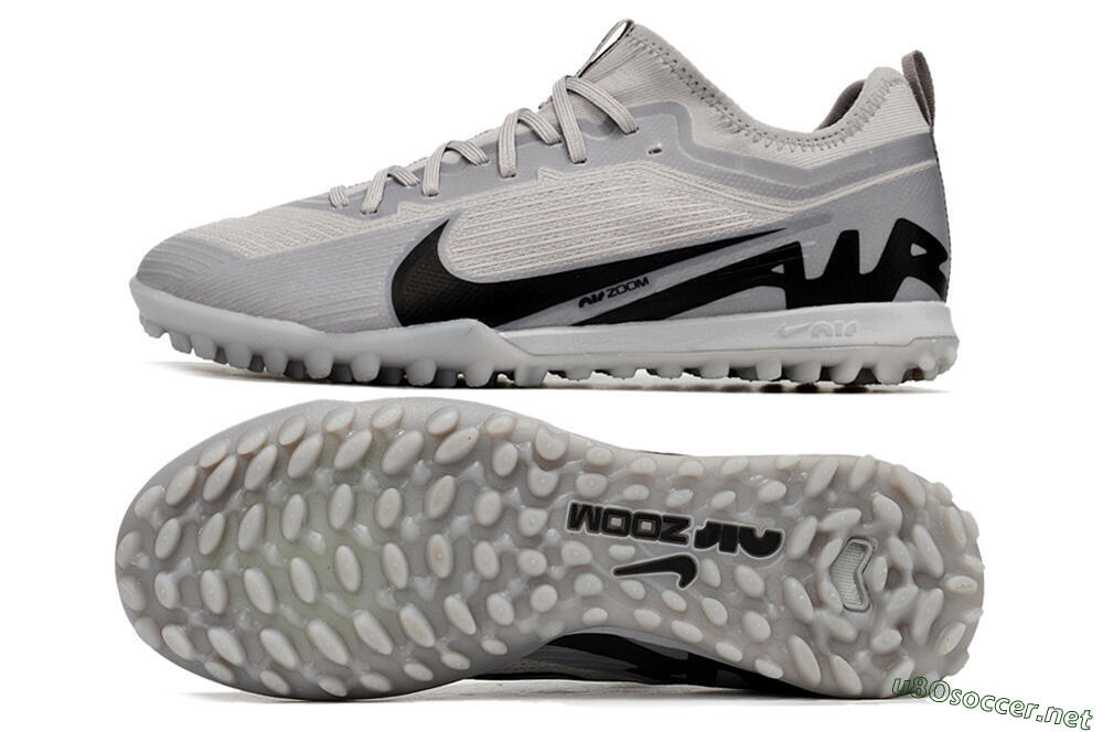 Men's Nike Air Zoom Mercurial Vapor 15 Pro TF Football Shoes - Grey/Black 1