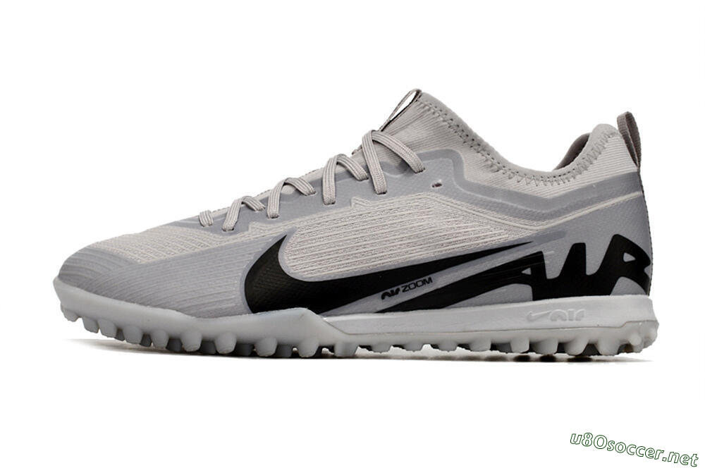 Men's Nike Air Zoom Mercurial Vapor 15 Pro TF Football Shoes - Grey/Black 0