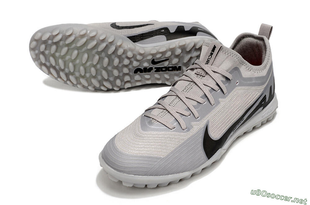 Men's Nike Air Zoom Mercurial Vapor 15 Pro TF Football Shoes - Grey/Black 3