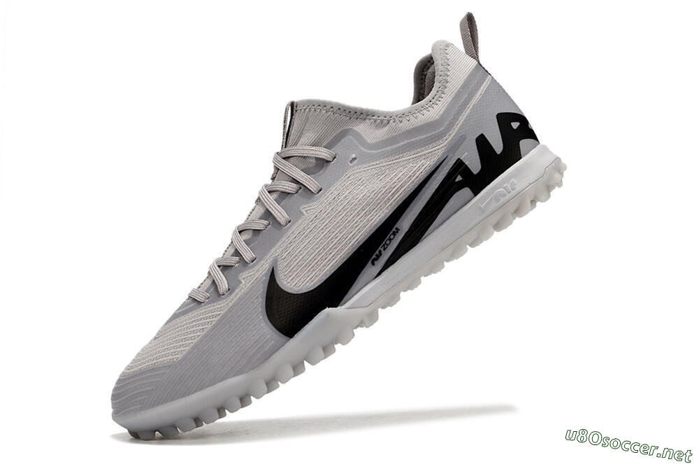 Men's Nike Air Zoom Mercurial Vapor 15 Pro TF Football Shoes - Grey/Black 5