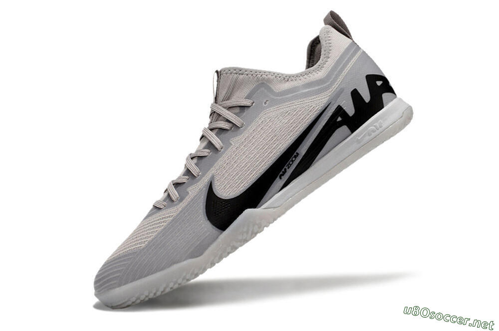 Men's Nike Air Zoom Mercurial Vapor 15 Pro IC Football Shoes - Grey/Black 5