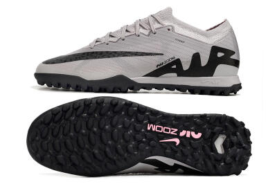 Men's Nike Air Zoom Mercurial Vapor 15 Elite TF Football Shoes - Grey/Black/Pink