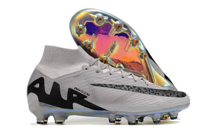 Men's Nike Air Zoom Mercurial Superfly 9 Elite AG Football Boots - Grey/Black/Gold